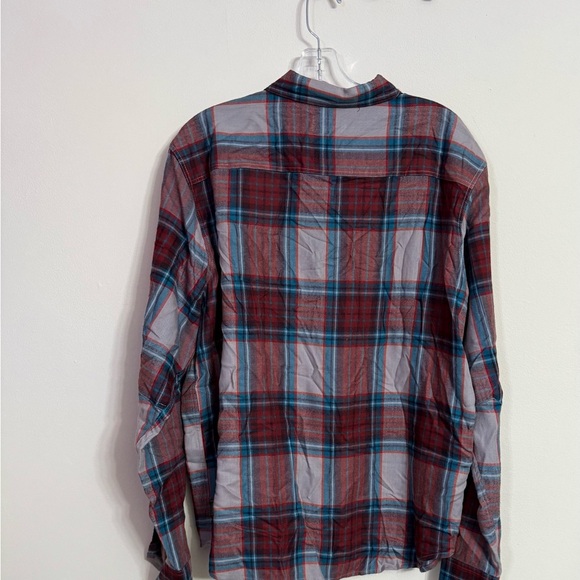 REI Co-op Large Flannel Shirt Mens Red Plaid Long Sleeve Wool Polyester Large L - Picture 4 of 4